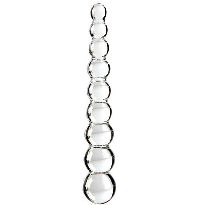Massaggiatore in vetro ICICLES N. 2, strumento per massaggi con superficie liscia e trasparente, ideale per relax e benessere.