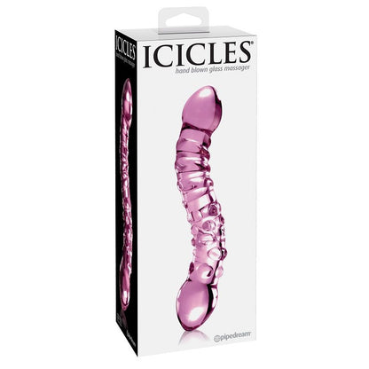Massaggiatore in vetro ICICLES N. 55, elegante e resistente, con superficie liscia e design ergonomico per rilassare i muscoli.
