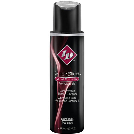 Gel lubrificante anale ID Back Slide Formula, 130 ml, con formula idratante e scorrevole, in confezione da 130 ml.