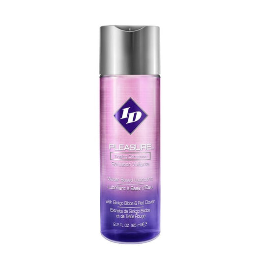 Lubrificante a base d'acqua ID PLEASURE da 65 ml, fluido e delicato per maggiore comfort e lubrificazione naturale.