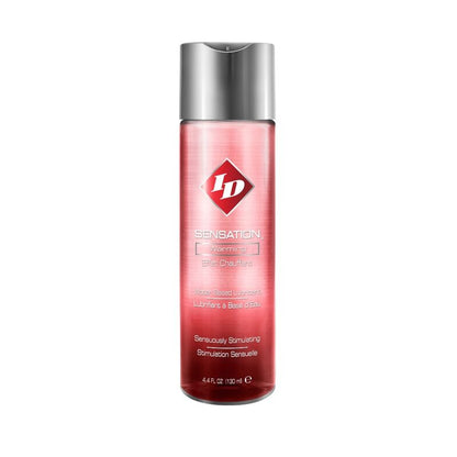 Lubrificante riscaldante ID SENSATION, 130 ml, visibile nella bottiglia con etichetta e design distintivo.
