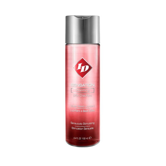 Lubrificante riscaldante ID SENSATION, 130 ml, visibile nella bottiglia con etichetta e design distintivo.