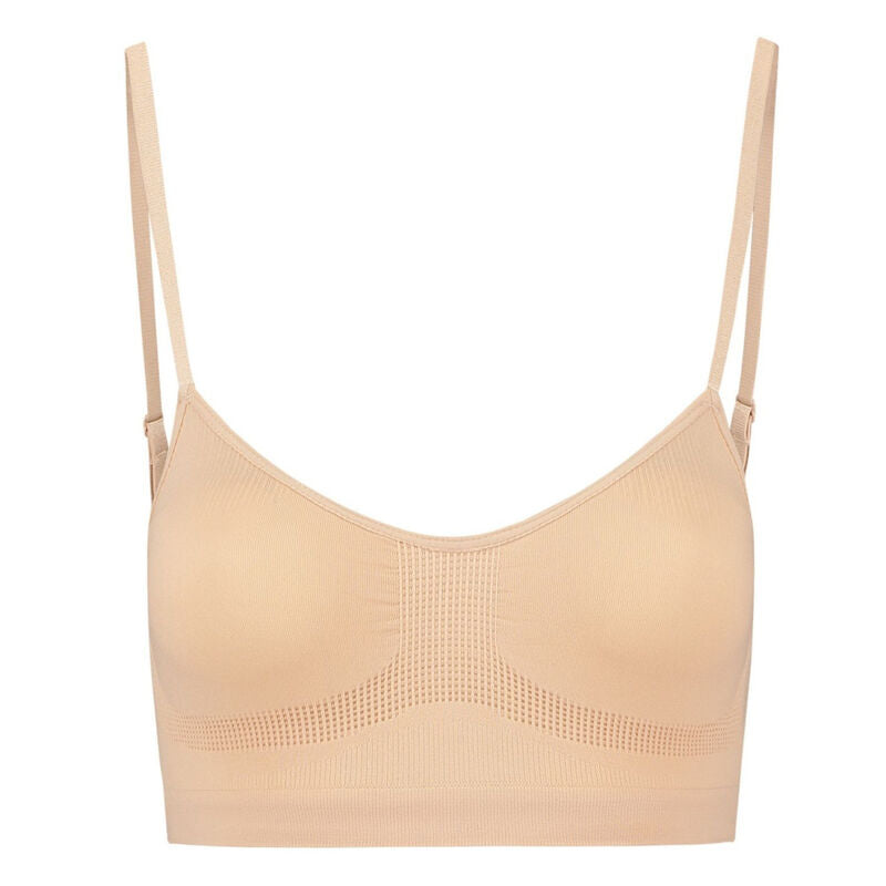 Reggiseno senza cuciture BYE-BRA, controllo medio, nero, taglia XL, immagine che mostra il design aderente e confortevole.