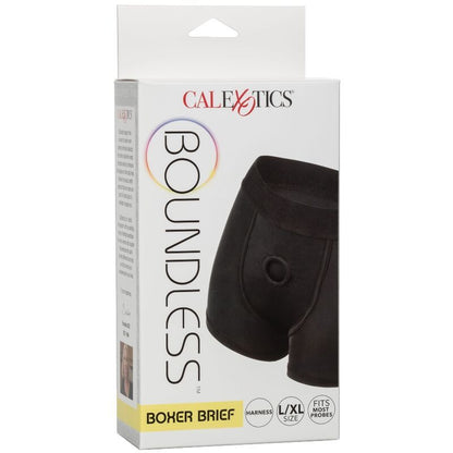 Boxer senza limiti XXL/XXXL di CALEXOTICS, morbido tessuto con motivo colorato, vista frontale su modello che indossa il boxer
