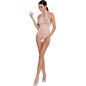 PASSION - WOMAN BS087 BODYSTOCKING BIANCO TAGLIA UNICA