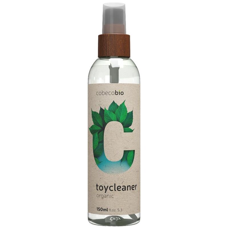 Detergente biologico COBECO per giocattoli, bottiglia da 150 ml con etichetta verde e tappo bianco, pulisce delicatamente i giocattoli.