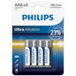 PHILIPS - BATTERIA ULTRA ALCALINA AAA LR03 4 UNITÀ