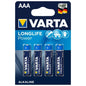 VARTA - LONGLIFE POWER BATTERIA ALCALINA AAA LR03 4 UNITÀ