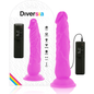 DIVERSIA - DILDO VIBRANTE FLESSIBILE VIOLA 21 CM -O- 4.9 CM
