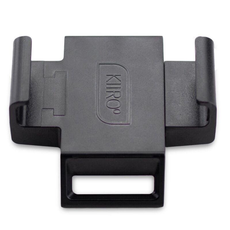 Adattatore per cellulare KIIROO Keon, supporto portatelefono compatibile con diversi modelli di smartphone, in nero con design ergonomico.