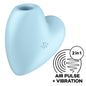 SATISFYER - CUTIE HEART STIMOLATORE E VIBRATORE A IMPULSI D'ARIA BLU