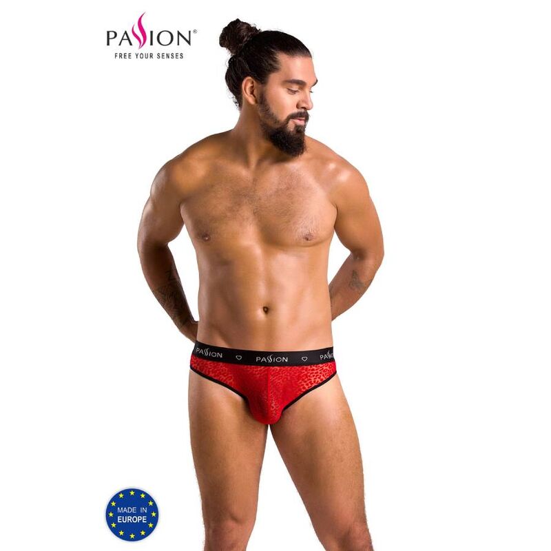 Slip uomo PASSION 031 in rosso, taglia L/XL, morbido e confortevole, con dettagli eleganti e design senza cuciture.