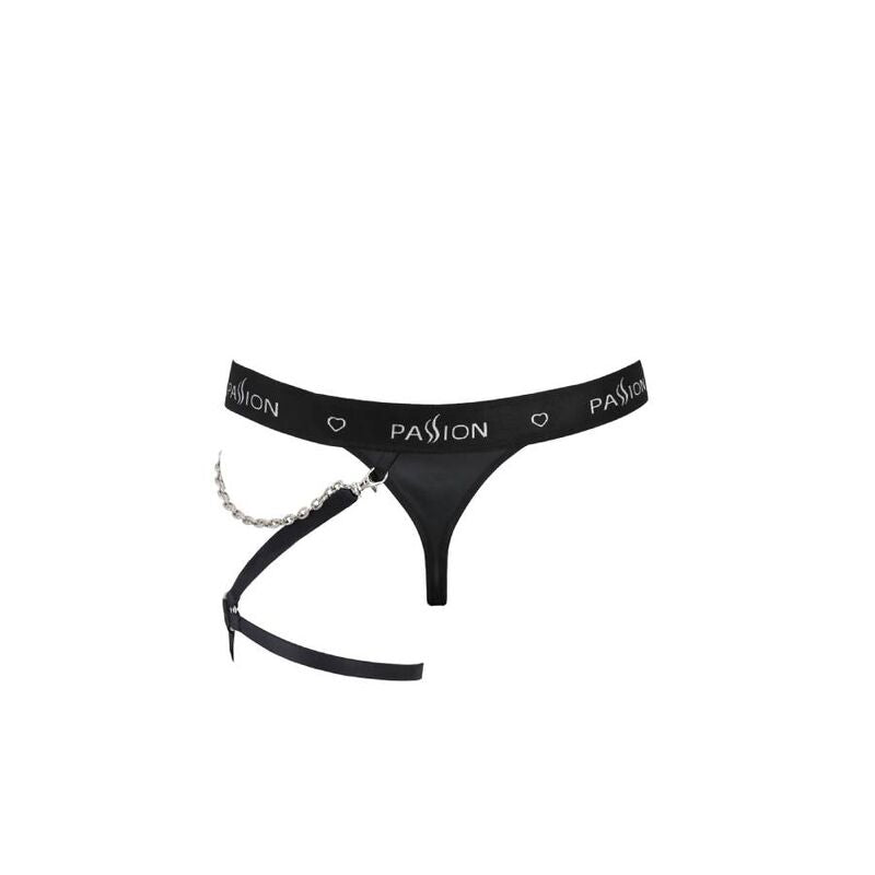 Perizoma nero PASSION MEN PASSION - 058 BILL, taglia S/M, dettaglio tessuto e design elegante.