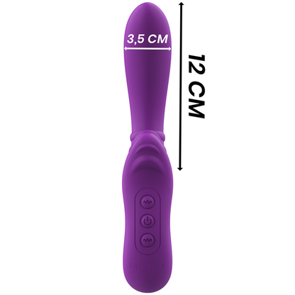 Vibratore flessibile Harry con lingua viola di INTENSE FUN, dettagli realistici, morbido e ergonomico per stimolazione intensa