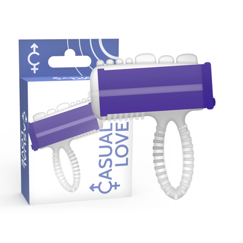 Vibratore anello lilla CASUAL LOVE, design elegante, dettaglio in silicone, ideale per stimolazione e piacere personale.