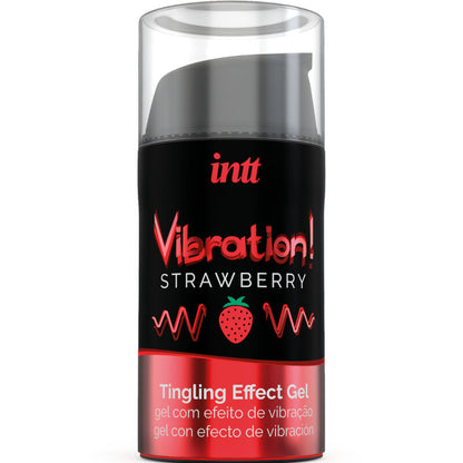Gel vibrante stimolante intimo alla fragola INTT, liquido potente da 15 ml, prodotto unisex per il piacere e la stimolazione.