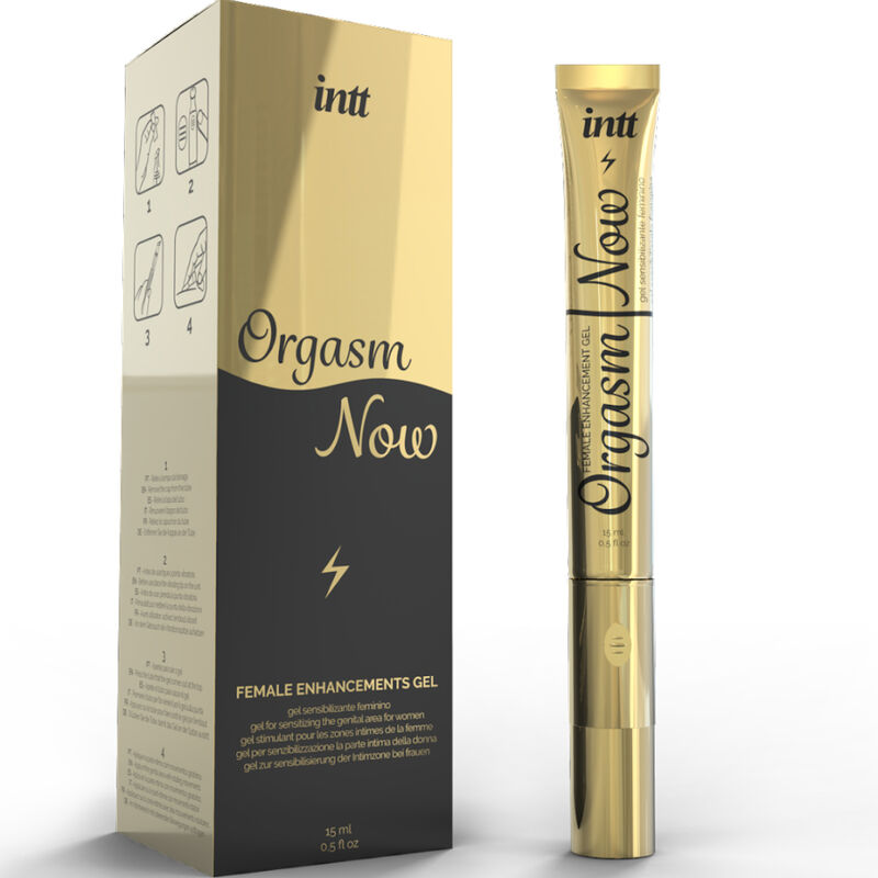 Gel lubrificante intimo femminile INTT Lubricants con applicatore e vibrazione, texture intensa per comfort e piacere.