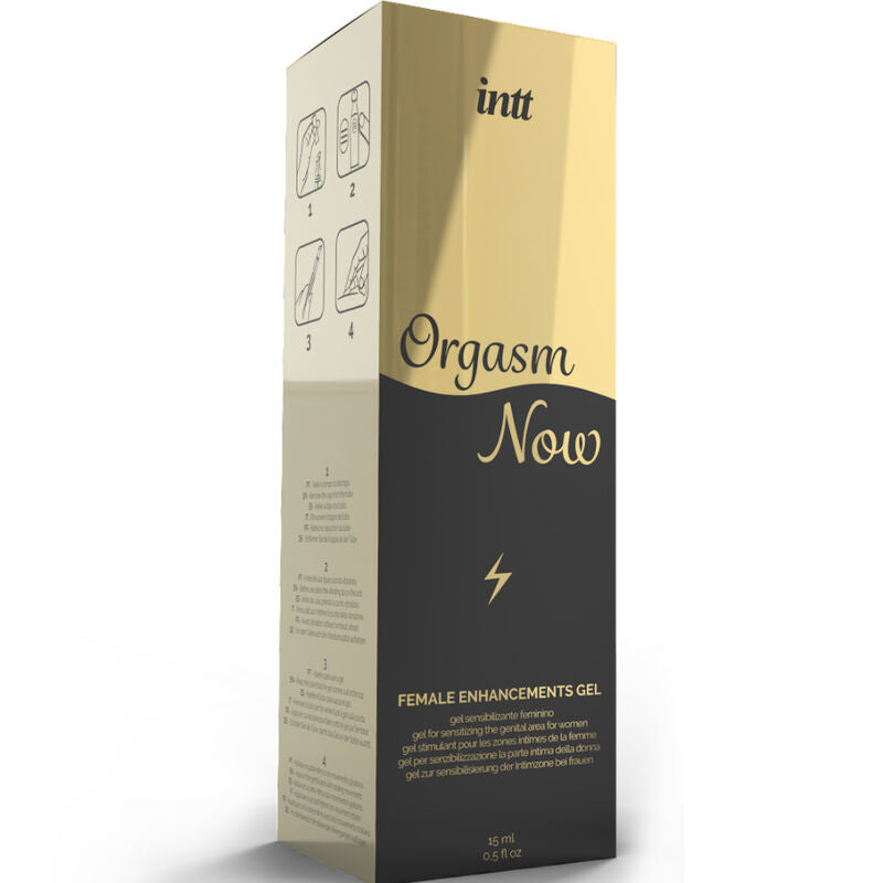 Gel stimolante vaginale INTT LUBRICANTS con applicatore e vibrazione, in confezione compatta, per piacere intenso.