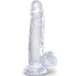 KING COCK - CLEAR PENE REALISTICO CON SFERE 15.2 CM TRASPARENTE
