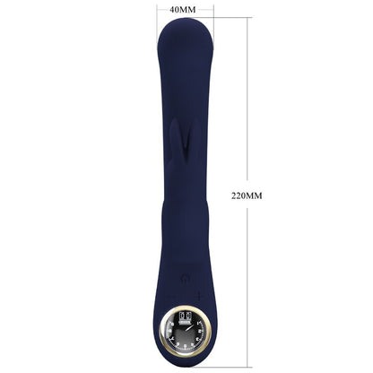 Vibratore Lamar Rabbit e Punto G PRETTY LOVE LED blu, con design ergonomico e dettagli morbidi per stimolazione.