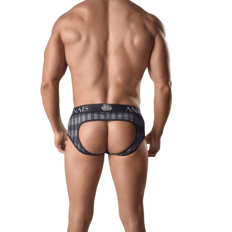 Slip bikini ANAIS MEN AEGIS JOCK in tessuto nero con dettagli elasticizzati, comodo e sportivo, per uomo.