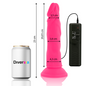 DIVERSIA - DILDO FLESSIBILE CON VIBRAZIONE ROSA 23 CM -O- 4.3 CM