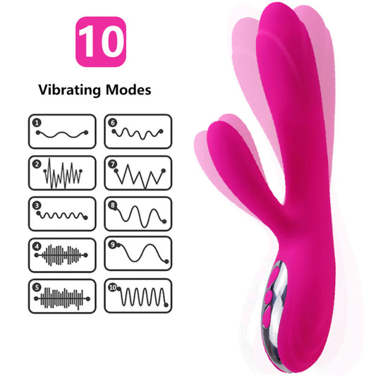 Vibratore e stimolatore flessibile ARMONY Vibrators con effetto calore, colore fucsia, dettagli morbidi e adattabili.