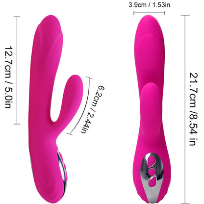 Stimolatore flessibile ARMONY VIBRATORS con effetto calore, colore fucsia, immagine che mostra il vibratore in dettaglio.