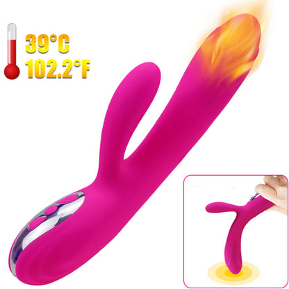 Vibratore e stimolatore flessibile ARMONY VIBRATORS con effetto calore, colore fucsia, mostrato in immagine.