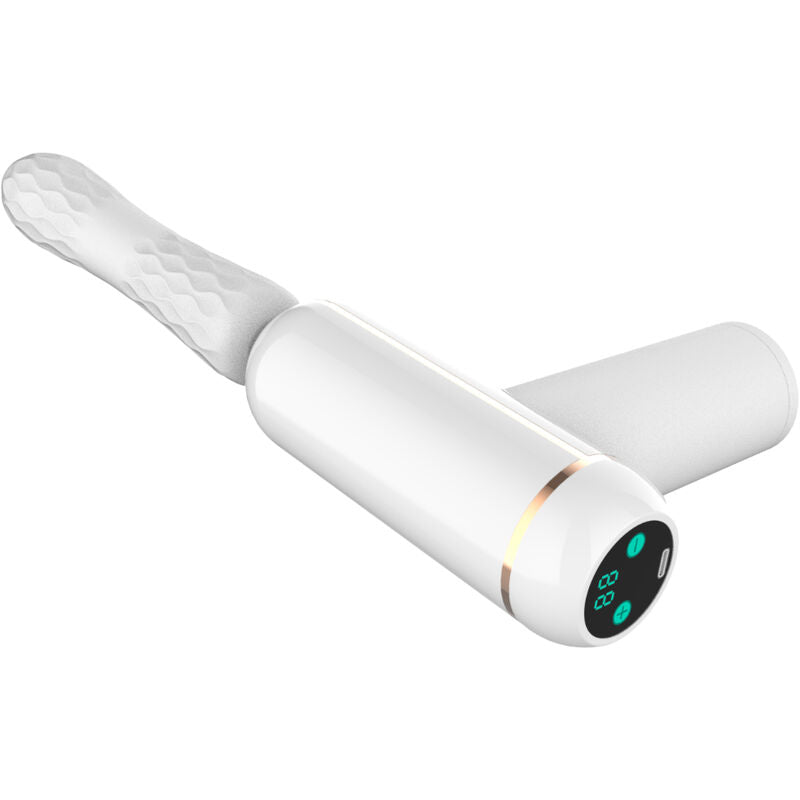 Vibratore ARMONY FKING Machine regolabile e automatico, colore bianco, con design compatto e controlli intuitivi.