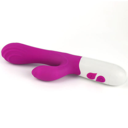 Vibratore felice e stimolatore viola ARMONY VIBRATORS, design ergonomico e dettagli colorati, per piacere e stimolazione personale.