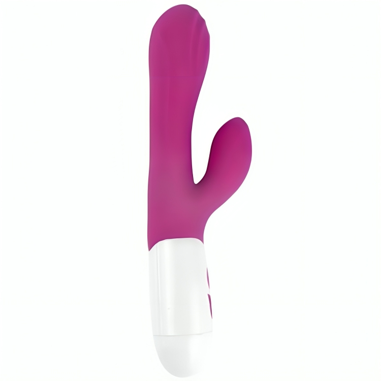 Vibratore felice e stimolatore viola ARMONY VIBRATORS, design ergonomico e dettagli colorati, ideale per il piacere e la stimolazione.