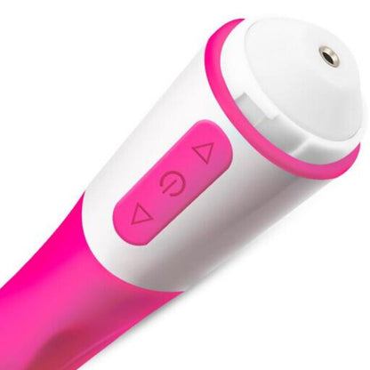 Vibratore ricaricabile ARMONY Happy in colore fucsia, stimolatore con design ergonomico e superficie liscia.
