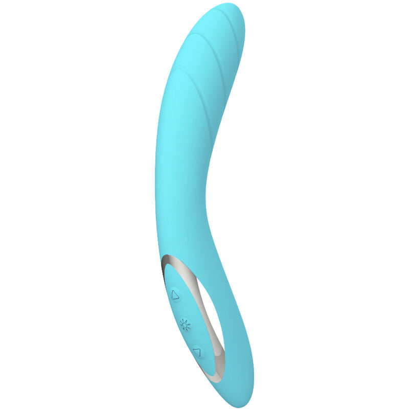 Vibratore flessibile ARMONY Elizabeth blu, dispositivo di piacere con design ergonomico e materiale morbido, in dettaglio.