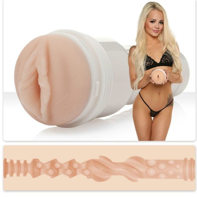 Fleshlight Elsa Jean con vagina Tasty, lancio universale e lubrificante Aqua da 50 ml, prodotto per adulti di Fleshlight Girls