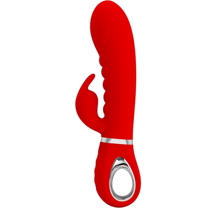 Vibratore multifunzione G-Spot Pretty Love Prescott rosso con design ergonomico e dettagli eleganti, brand Pretty Love Flirtation