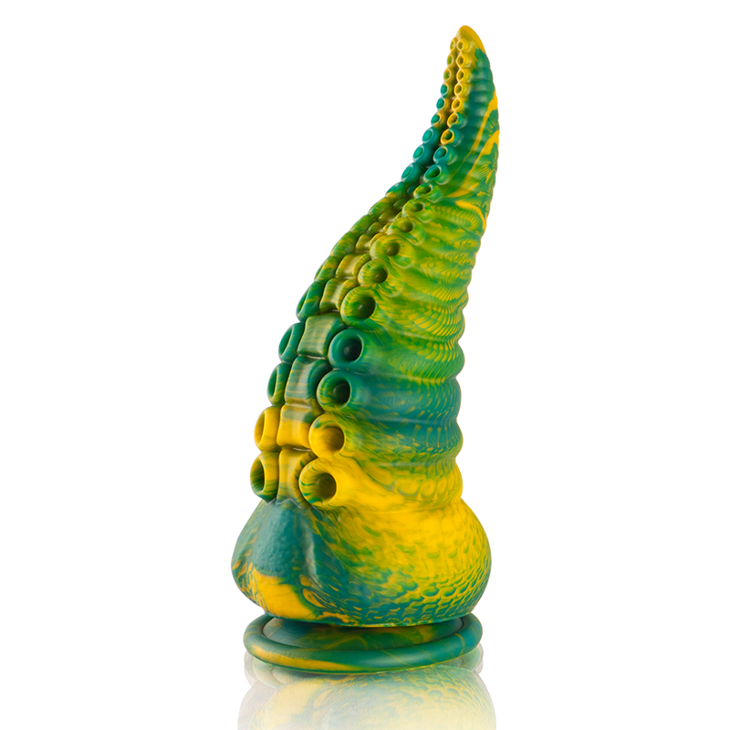 Dildo tentacolo verde di grandi dimensioni EPIC CETUS, dettagliato con forma a tentacolo e texture realistica.