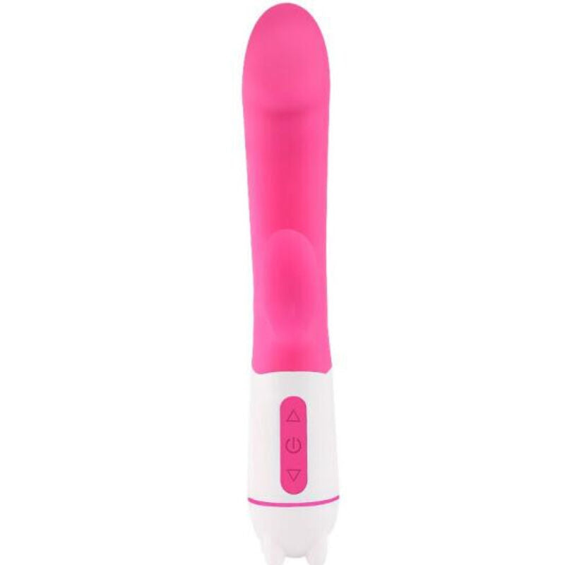 Vibratore ARMONY Happy fucsia ricaricabile, stimolatore vibrante con design ergonomico, visibile nella immagine colorata e compatto.