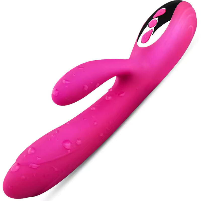 Vibratore e stimolatore flessibile ARMONY con effetto calore, colore fucsia, design ergonomico e morbido, per piacere e relax.