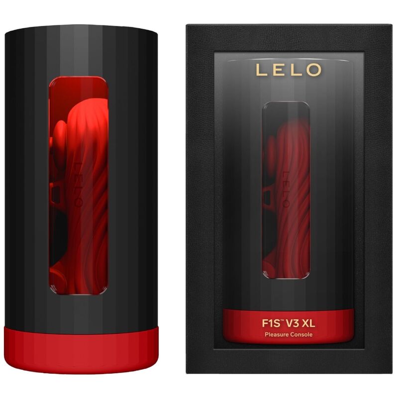 Masculine masturbatore LELO F1S V3 Rosso XL con design realistico e dettagli realistici, visibile in primo piano nell'immagine.