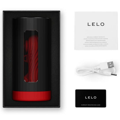 Masuratore maschile LELO F1S V3 rosso XL, dispositivo di stimolazione con dettagli in silicone e design ergonomico.