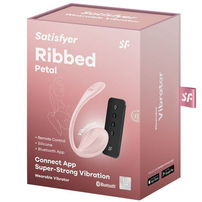 SATISFYER - RIBBED PETAL STIMOLATORE CON TELECOMANDO G POINT ROSE APP FREE