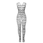 SUBBLIME - 951696 BODYSTOCKING A RETE SENZA CAVALLO CON SPALLINE SULLE SPALLE NERO TAGLIA UNICA