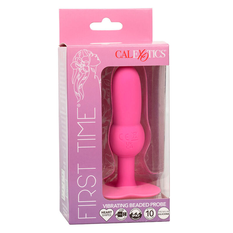 CALEXOTICS - FIRST TIME PLUG ANALE SONDA PERLINE 10 VIBRAZIONI ROSA