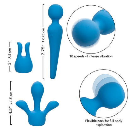 CALEXOTICS - COUTURE KIT VIBRATORE WAND 10 VIBRAZIONI BLU