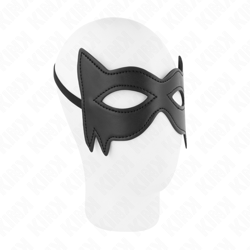 Maschera per gatti KINK MODELLO 3, dimensioni 18,5 x 12,5 cm, in tessuto nero con dettagli eleganti, marchio KINK MASKED ALLURE