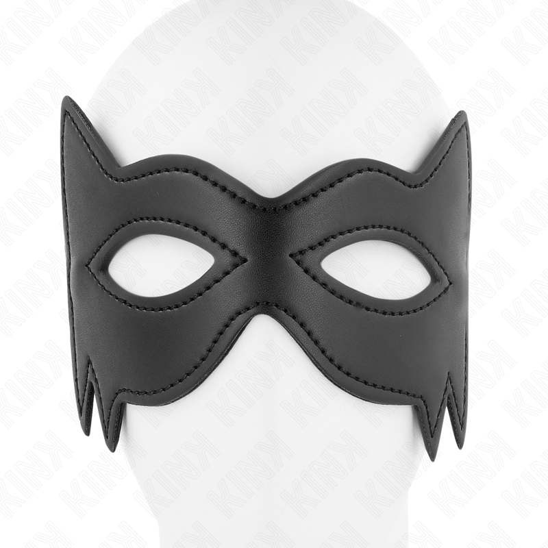 Maschera per gatti KINK Masked Allure modello 3, misura 18,5 x 12,5 cm, in tessuto rosa con dettagli decorativi.