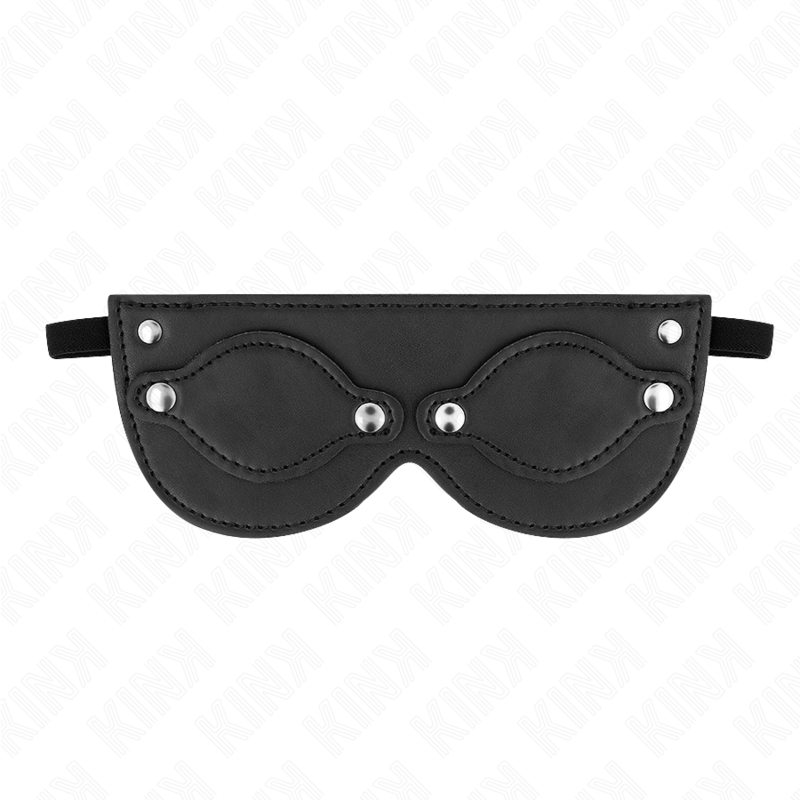 Maschera in similpelle KINK con copri occhi removibile, misura 22x9 cm, design elegante e confortevole.