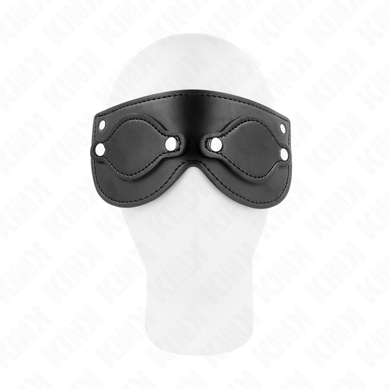 Maschera in similpelle KINK con copri occhi rimovibile, misura 22x9 cm, stile elegante e sensuale.