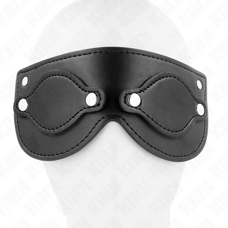 Maschera in similpelle KINK con copri occhi rimovibile, misura 22x9 cm, design elegante e dettagliata, marca KINK MASKED ALLURE